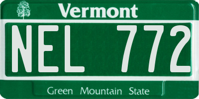 VT license plate NEL772