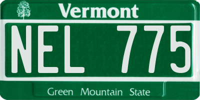 VT license plate NEL775