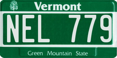 VT license plate NEL779