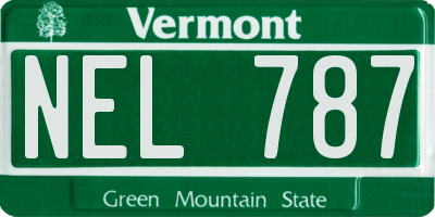 VT license plate NEL787