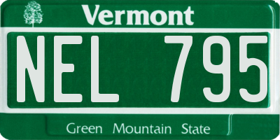 VT license plate NEL795