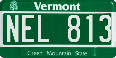 VT license plate NEL813