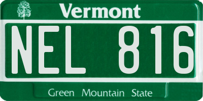 VT license plate NEL816