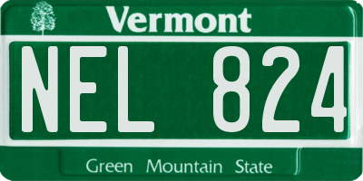VT license plate NEL824