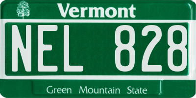 VT license plate NEL828