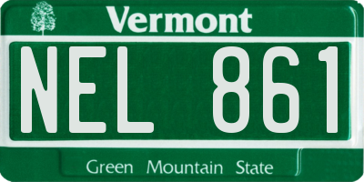 VT license plate NEL861