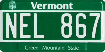 VT license plate NEL867
