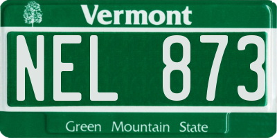 VT license plate NEL873