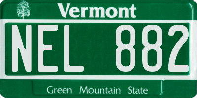 VT license plate NEL882