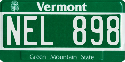 VT license plate NEL898