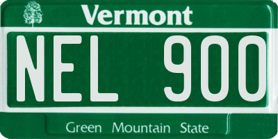 VT license plate NEL900