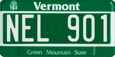 VT license plate NEL901