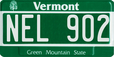 VT license plate NEL902