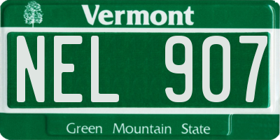 VT license plate NEL907