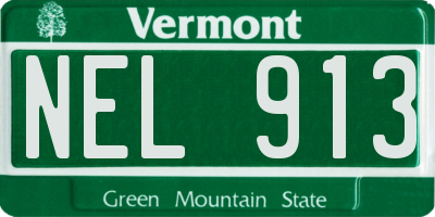 VT license plate NEL913