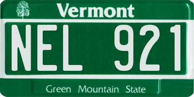 VT license plate NEL921