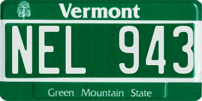 VT license plate NEL943