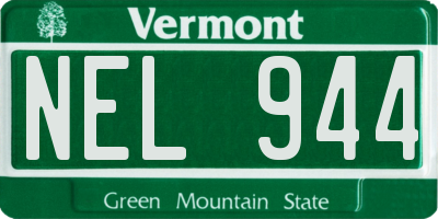VT license plate NEL944