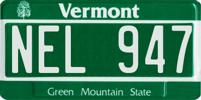 VT license plate NEL947