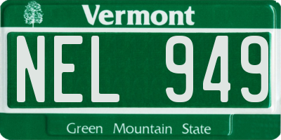 VT license plate NEL949