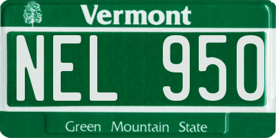 VT license plate NEL950