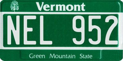VT license plate NEL952