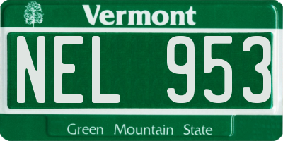 VT license plate NEL953