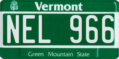 VT license plate NEL966
