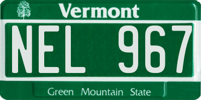 VT license plate NEL967