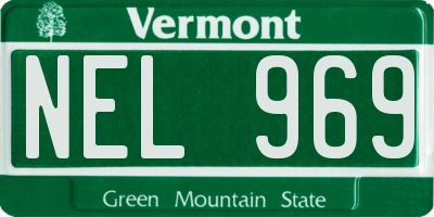 VT license plate NEL969