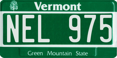 VT license plate NEL975