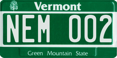 VT license plate NEM002