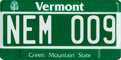 VT license plate NEM009