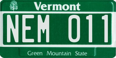 VT license plate NEM011