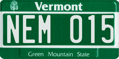 VT license plate NEM015
