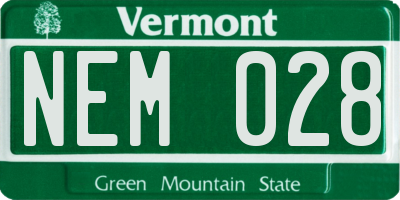 VT license plate NEM028
