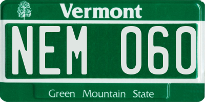 VT license plate NEM060