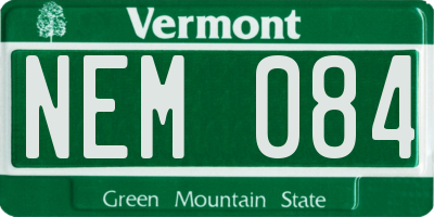 VT license plate NEM084