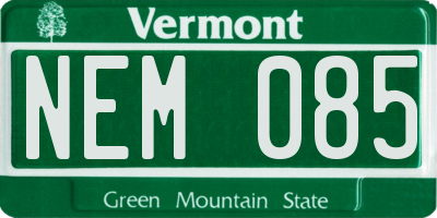 VT license plate NEM085