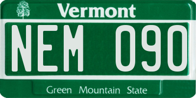 VT license plate NEM090