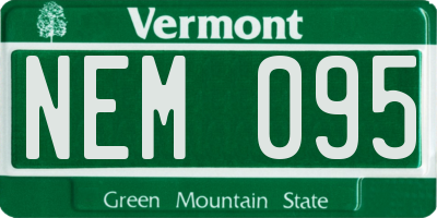 VT license plate NEM095