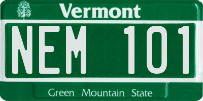 VT license plate NEM101
