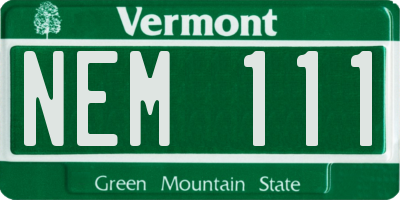 VT license plate NEM111
