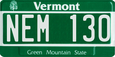 VT license plate NEM130