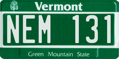 VT license plate NEM131