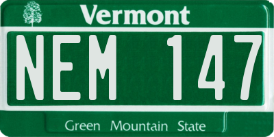 VT license plate NEM147