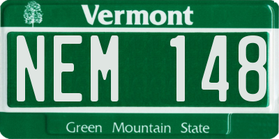 VT license plate NEM148