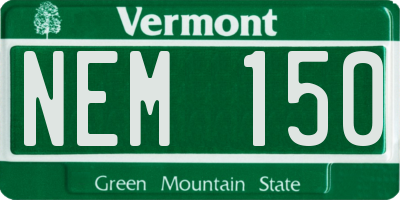 VT license plate NEM150
