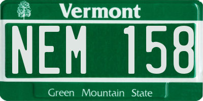 VT license plate NEM158