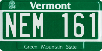VT license plate NEM161